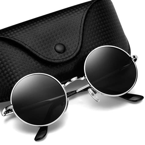 retro round polarized sunglasses.